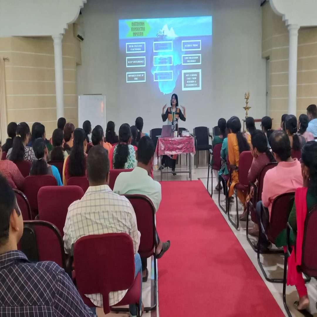 Positive parenting Programme on Learning Disability and ADHD was conducted by Dr Manju George Elenjickal , Professor and In charge Pratheeksha CDC on 24/11/23 at Pushagiri Medical College Hospital, Thiruvalla. 